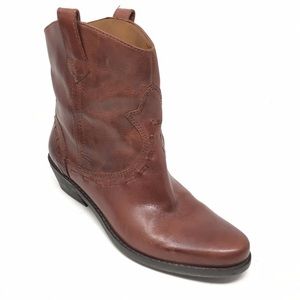 Franco Sarto Brown Window2 Western Pull-On Boots 8
